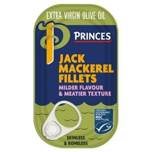 Princes Extra Virgin Olive Oil Jack Mackerel Fillets 125g