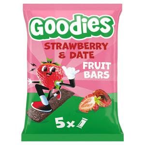 Goodies 5 x 20g Strawberry & Date Multipack Kids Snack Fruit Bars