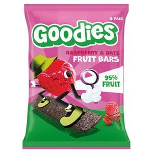 Goodies 5 x 20g Raspberry & Date Multipack Kids Snack Fruit Bars