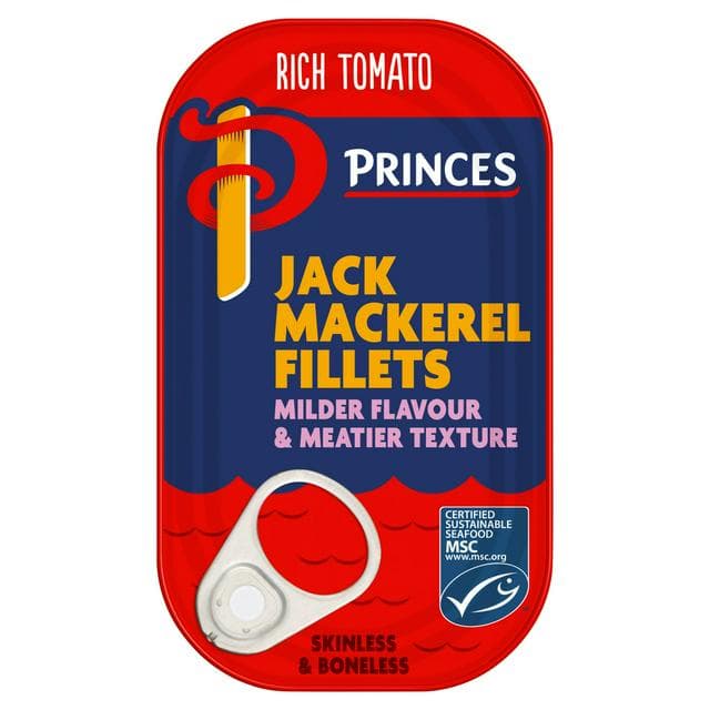 Princes Rich Tomato Jack Mackerel Fillets 125g - gallery image 1