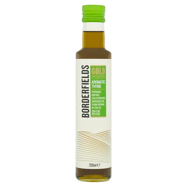 Borderfields Gold Infusions Aromatic Thyme Premium British Cold Pressed Rapeseed Oil 250ml - gallery image 1