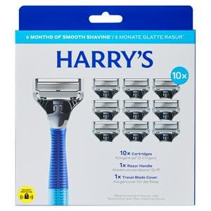 Harry's 10 x Blade Refills Indigo Blue 5 Blade Men's Razor Value Pack