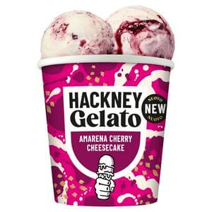 Hackney Gelato 460ml Amarena Cherry Cheesecake