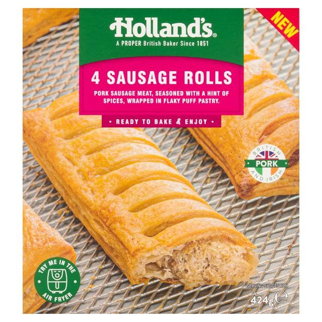 Holland's Sausage Rolls x4 424g - gallery image 1