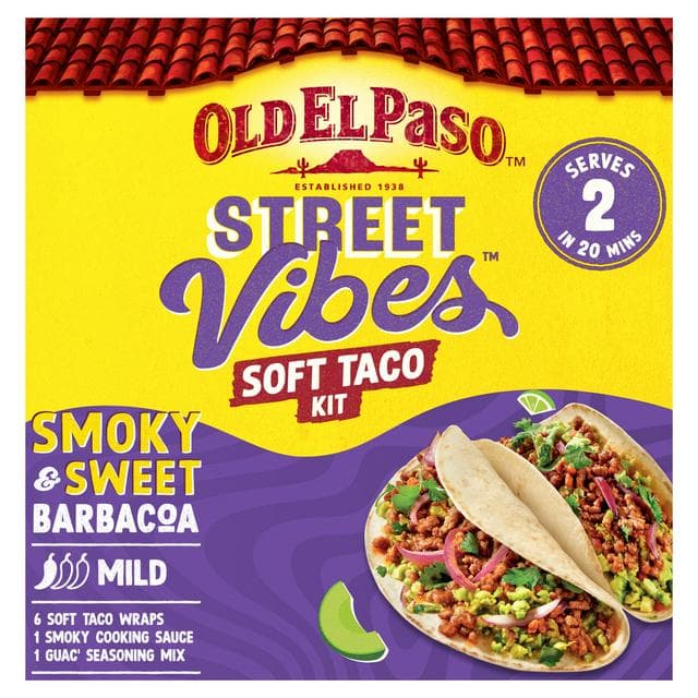 Old El Paso 255g Street Vibes Barbacoa Soft Taco Kit - gallery image 1