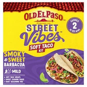 Old El Paso 255g Street Vibes Barbacoa Soft Taco Kit