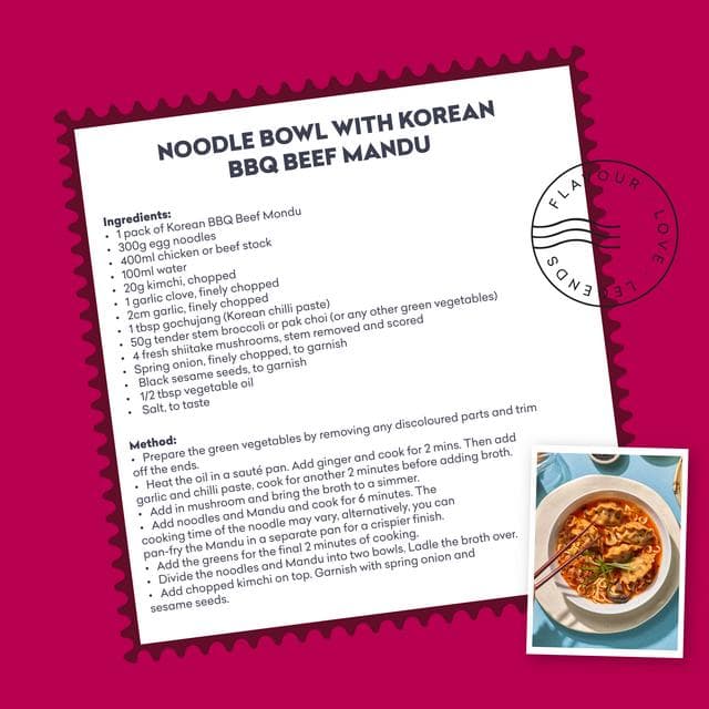 Love Sum 8 Dumplings Korean BBQ Beef Mandu 200g - gallery image 6