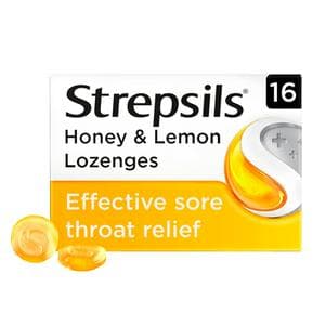 Strepsils Honey & Lemon Lozenges for Sore Throat x16