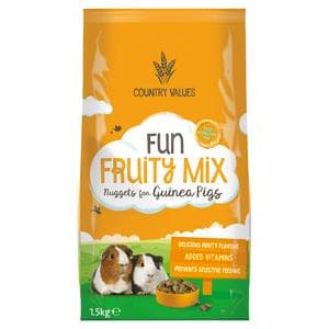 Country Values 1.5kg Guinea Pig Food Fun Fruity Nuggets