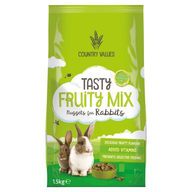Country Values 1.5kg Rabbit Food Fruity Tasty Nuggets - gallery image 1