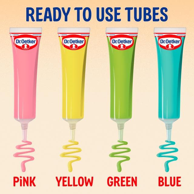 Dr. Oetker 4 x 17g Pastel Decorating Writing Icing - gallery image 2