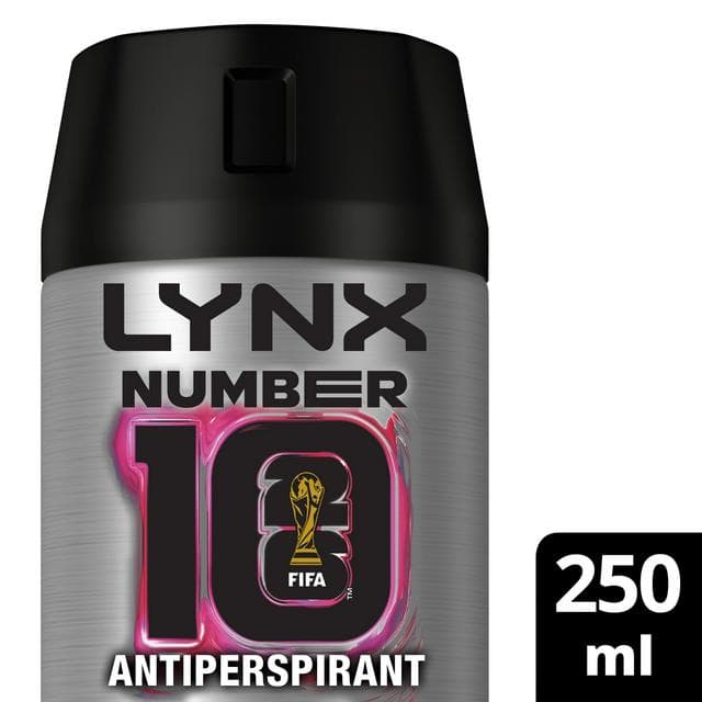 Lynx 250ml FIFA Number 10 Antiperspirant Aerosol Deodorant Spray, Limited Edition - gallery image 1