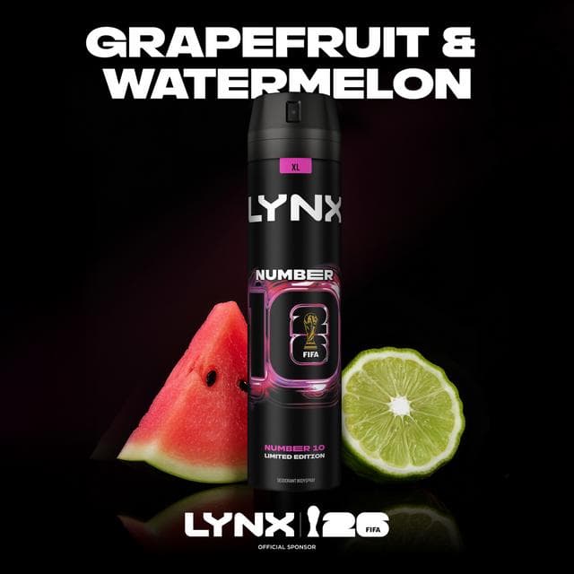 Lynx 250ml FIFA Number 10 Aerosol Body Spray, Limited Edition - gallery image 3
