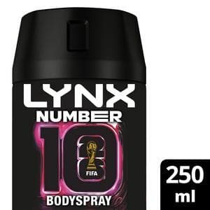 Lynx 250ml FIFA Number 10 Aerosol Body Spray, Limited Edition