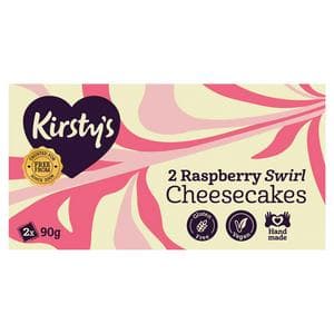 Kirsty's 2 x 90g Raspberry Swirl Cheesecakes