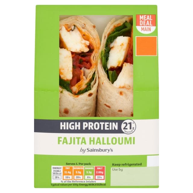 Sainsbury's High Protein Fajita Halloumi Wrap - gallery image 1