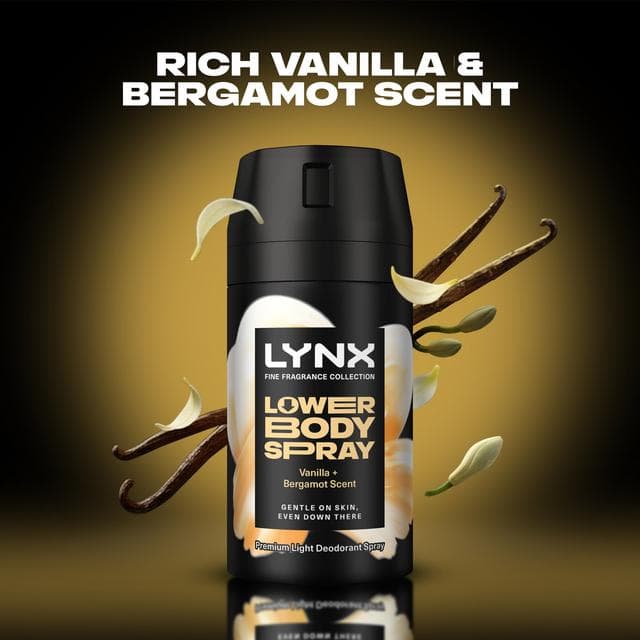 Lynx 100ml Vanilla + Bergamot Lower Body Spray - gallery image 3