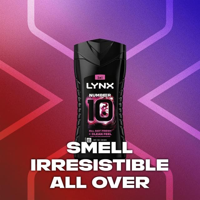 Lynx 225ml Number 10 3 in 1 Body Wash, FIFA Limited Edition - gallery image 2