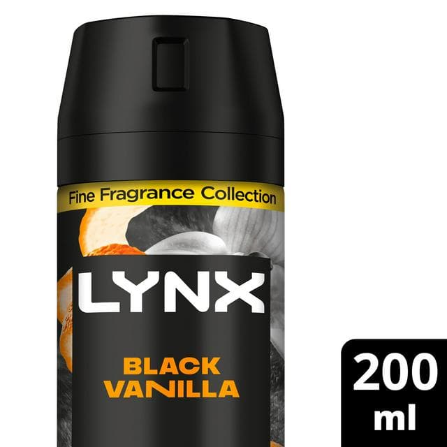 Lynx 200ml Fine Fragrance Collection Black Vanilla Premium Body Spray - gallery image 1