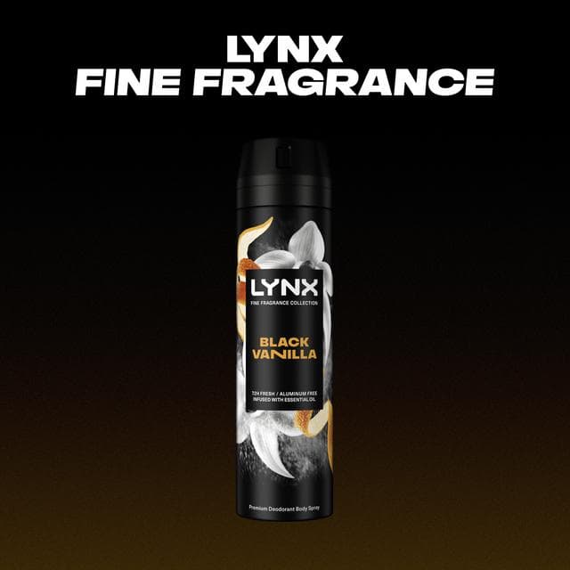 Lynx 200ml Fine Fragrance Collection Black Vanilla Premium Body Spray - gallery image 2