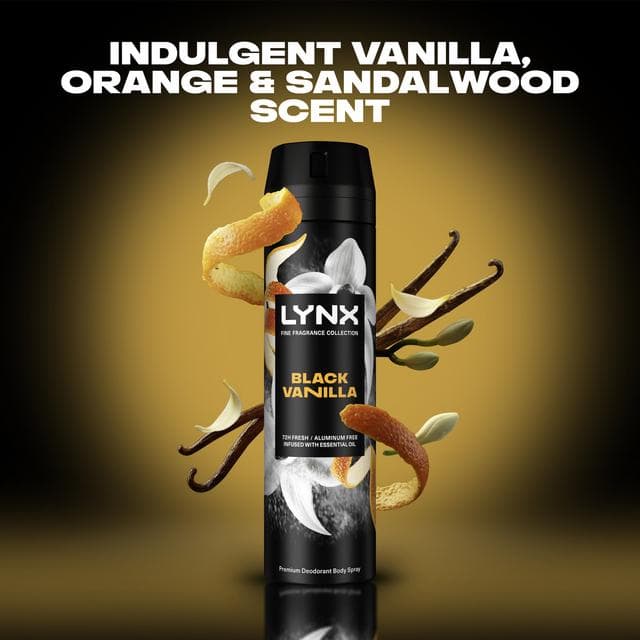 Lynx 200ml Fine Fragrance Collection Black Vanilla Premium Body Spray - gallery image 3