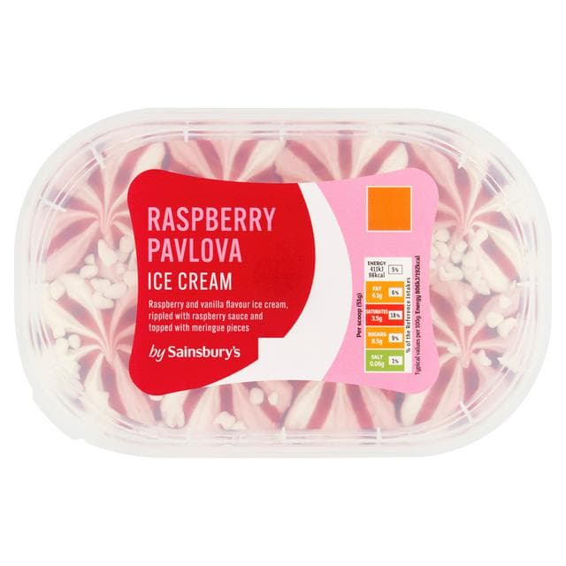 Sainsbury's 900ml Raspberry Pavlova Ice Cream - gallery image 1