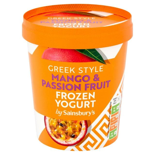 Sainsbury's 480ml Greek Style Mango & Passion Fruit Frozen Yogurt - gallery image 1
