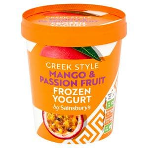 Sainsbury's 480ml Greek Style Mango & Passion Fruit Frozen Yogurt