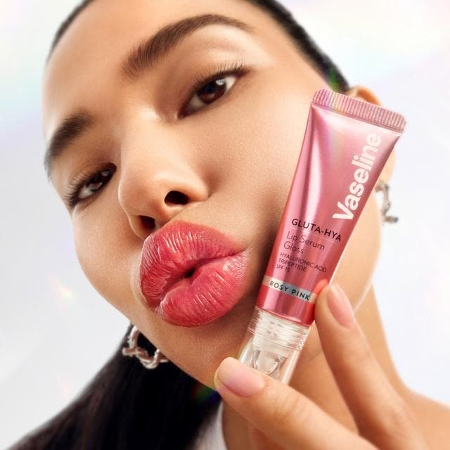 Vaseline 10ml Gluta Hya Rosy Pink Lip Serum Gloss - gallery image 6