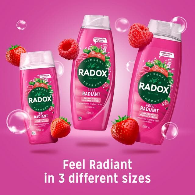 Radox 450ml Mineral Therapy Feel Radiant Shower Gel - gallery image 4