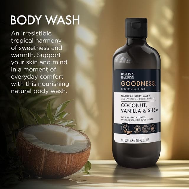 Baylis & Harding 500ml Goodness Coconut, Vanilla & Shea Body Wash - gallery image 2