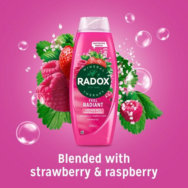 Radox 675ml Mineral Therapy Feel Radiant Shower Gel - gallery image 2
