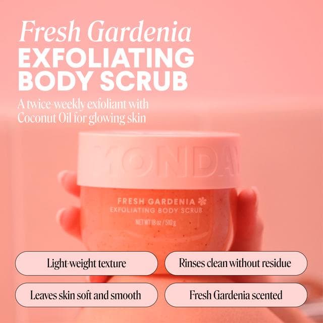 Monday Haircare 510g Fresh Gardenia Exfoliating Body Scrub - gallery image 3