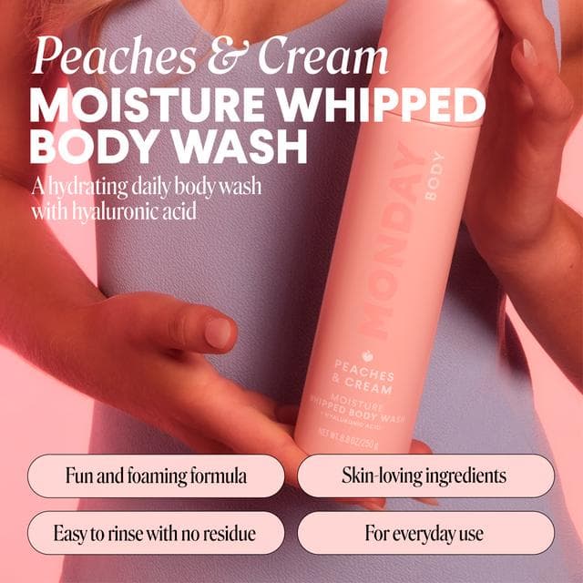 Monday Haircare 265ml Peaches & Cream Moisture Whipped Body Wash - gallery image 3