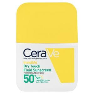 CeraVe 50ml Invisible Dry SPF 50+ Touch Fluid Sunscreen