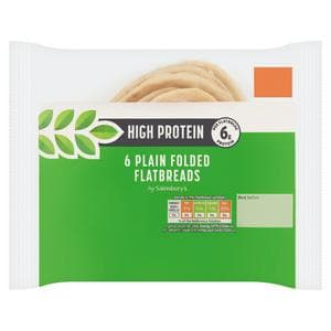 Sainsbury's High Protein 6 x Plain Folded Flatbreads