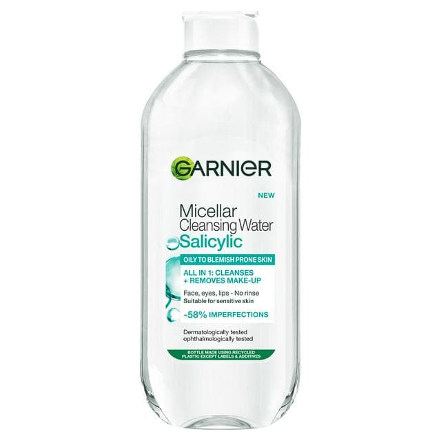 Garnier 400ml Oily to Blemish Prone Skin Anti Imperfection Micellar Salicylic Cleansing Water - gallery image 1