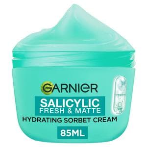 Garnier Salicylic Fresh & Matte, Niacinamide, Centella Asiatica, Hydrating Sorbet Cream