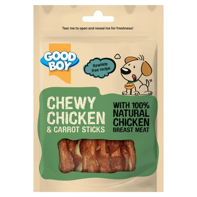 Good Boy 70g Chewy Chicken & Carrot Sticks Dog Treats - gallery image 1