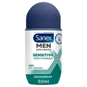Sanex 50ml Men Sensitive 48h Antiperspirant Roll On Deodorant