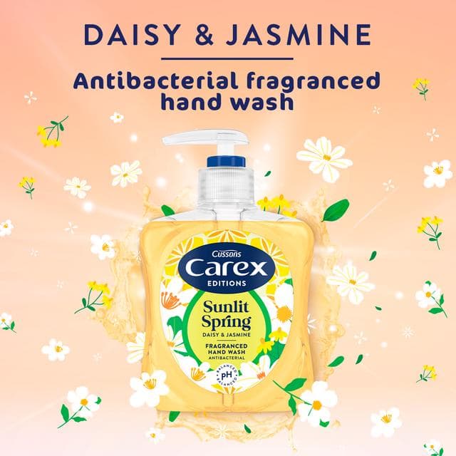 Carex 250ml Editions Sunlit Spring Daisy & Jasmine Antibacterial Hand Wash - gallery image 3