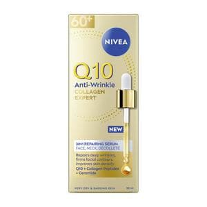 Nivea 30ml Q10 Anti Wrinkle Collagen Expert 3 in 1 Repairing Face Serum