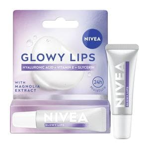 Nivea 10ml Hyaluronic Acid Glowy Lip Balm Tube