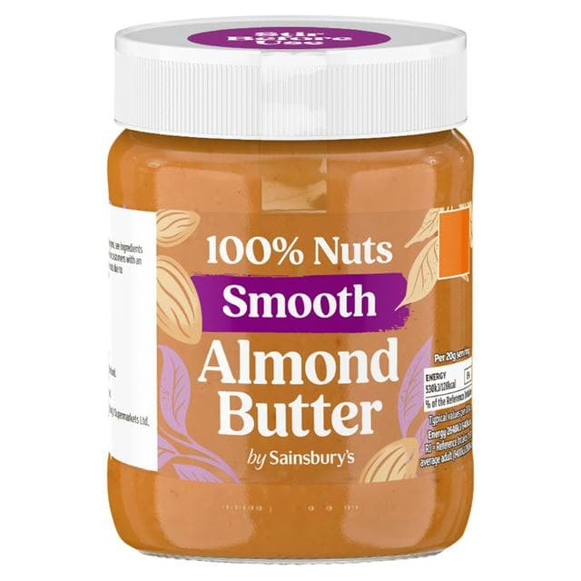 Sainsbury's 340g 100% Smooth Almond Butter - gallery image 1