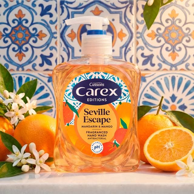 Carex 250ml Editions Seville Escape Mandarin & Mango Antibacterial Hand Wash - gallery image 2