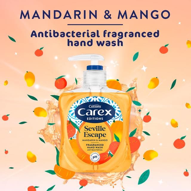 Carex 250ml Editions Seville Escape Mandarin & Mango Antibacterial Hand Wash - gallery image 3