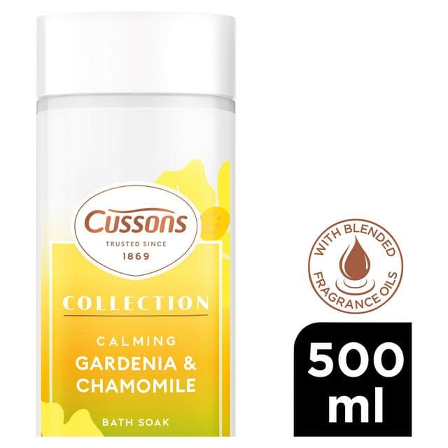 Cussons Collection 500ml Calming Gardenia & Chamomile Bath Soak - gallery image 1