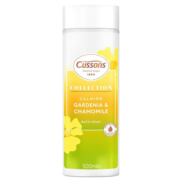 Cussons Collection 500ml Calming Gardenia & Chamomile Bath Soak - gallery image 1