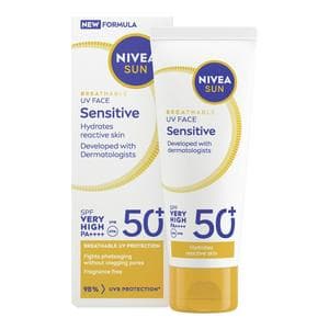 Nivea Sun 40ml Breathable UV SPF50+ Face Sensitive Sun Cream