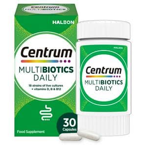 Centrum Multibiotics 30 x Probiotic with upto 4bn CFUs & Essential Vitamin Daily Capsules